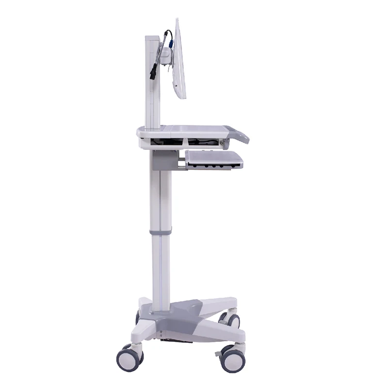 ABS Mobile Height Adjustable Nursing Mobile Trolley Medical Computer Trolley