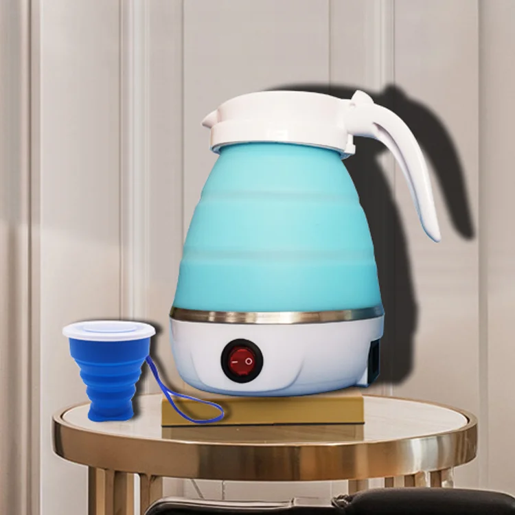 cheap Baby Grade Silicone Hotel Thermal Insulation Small Kettle Travel foldable water heater