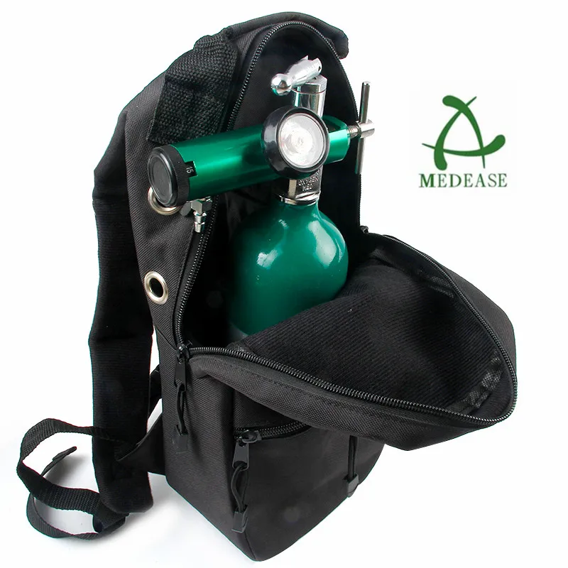 backpack for oxygen cylinder with mask and oxygen regulator
