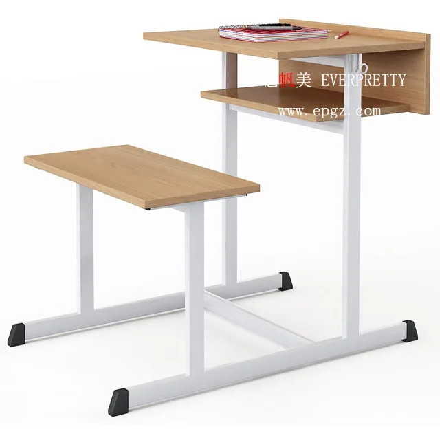 Wholesale commercial fixed single school table and chair for high school