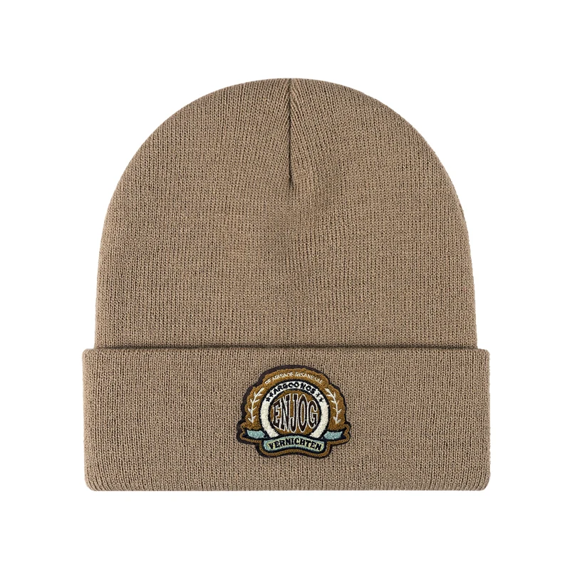 Oem Fashion Knitted 100% Acrylic Warm Men Women Couple Y2K Custom Skull Beanie Jacquard Cold Cap All Over Print Beanie Hats