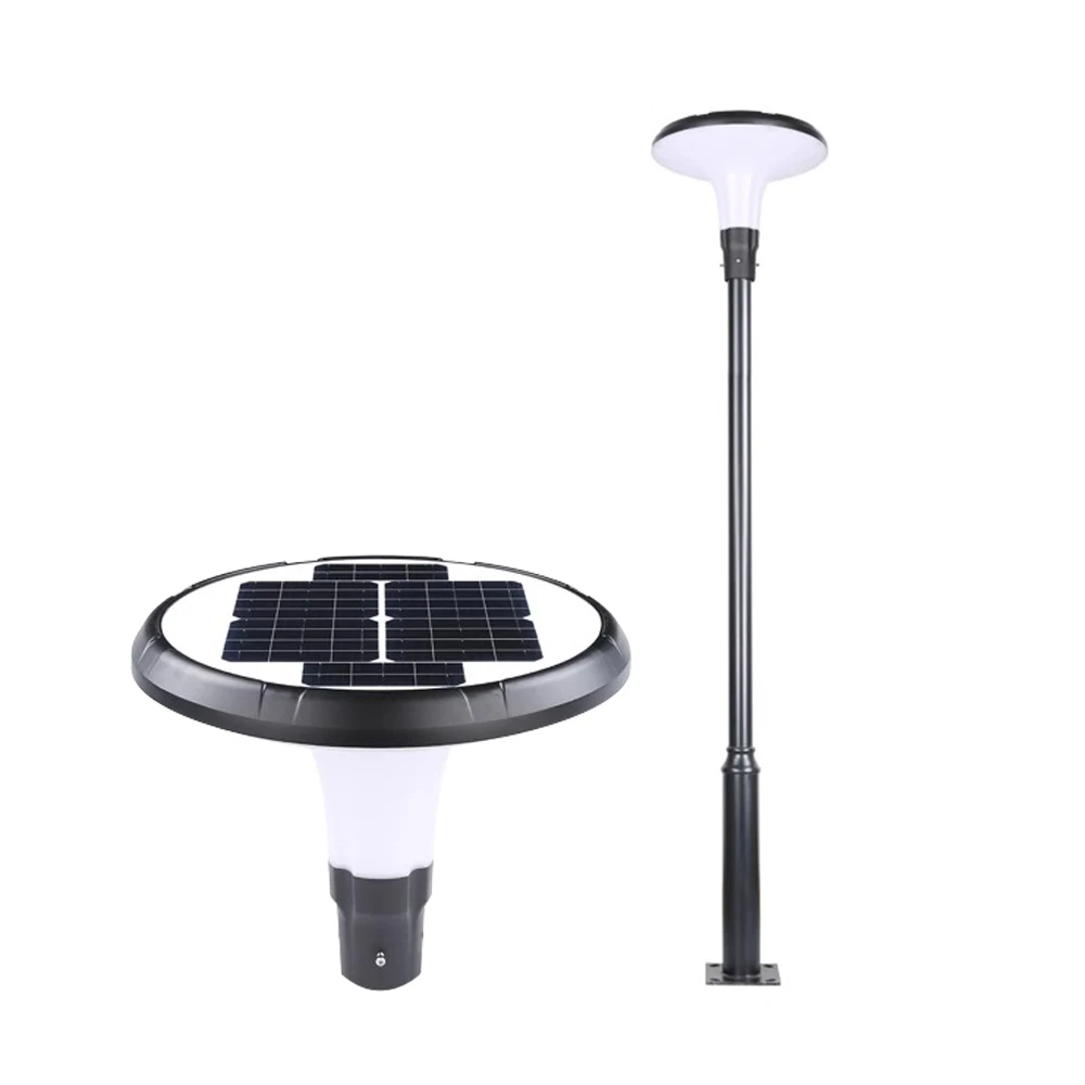 Waterproof black solar garden lamp retro outdoor landscape villa residential night lighting