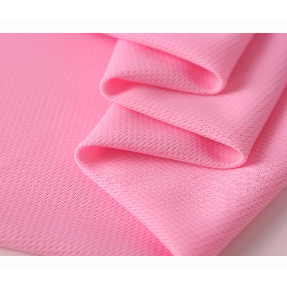 Summer Hot Sale 100% Polyester Dry Fit Fabric Eyelet Bird Eye Mesh Fabric For Sports Wear