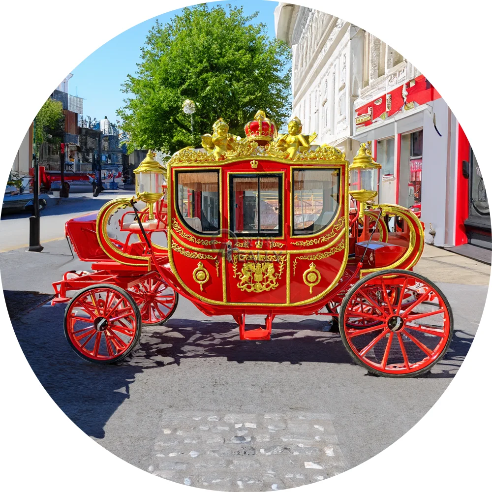 2025 Sightseeing Horse Drawn Carriage horse Wagon Carts Royal Horse Carriage Carts