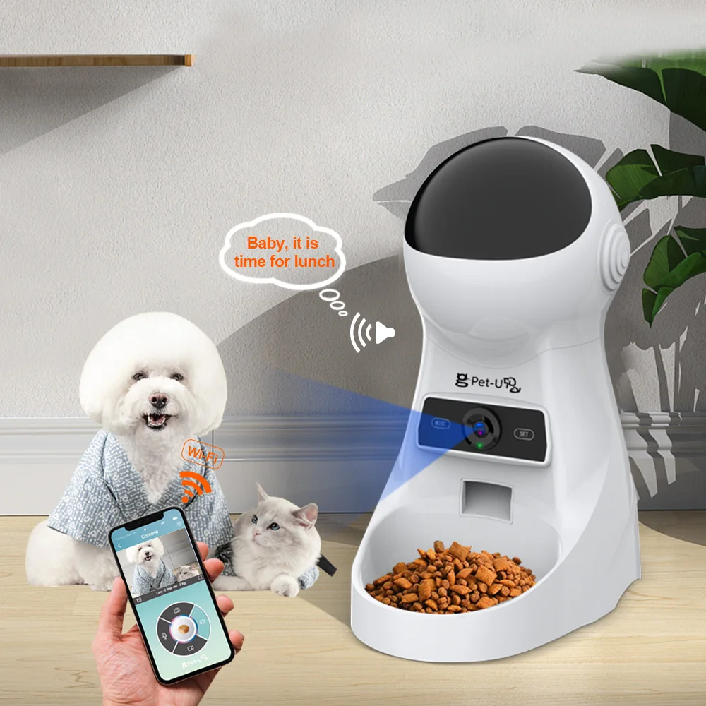 Wholesale Infrared induction/Wifi/Vedio/Camera/APP Control Smart Automatic Dog Cat Feeder Pet Food Treat Dispenser Feeding Bowl