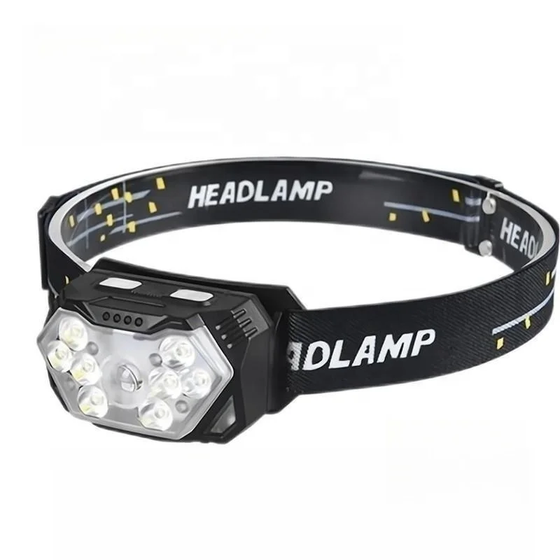 Wason High Brightness 1000 Lumens 9*LED Sensor Headlamp 6 Modes Waterproof Rechargeable Headlight For Camping Fishing Running