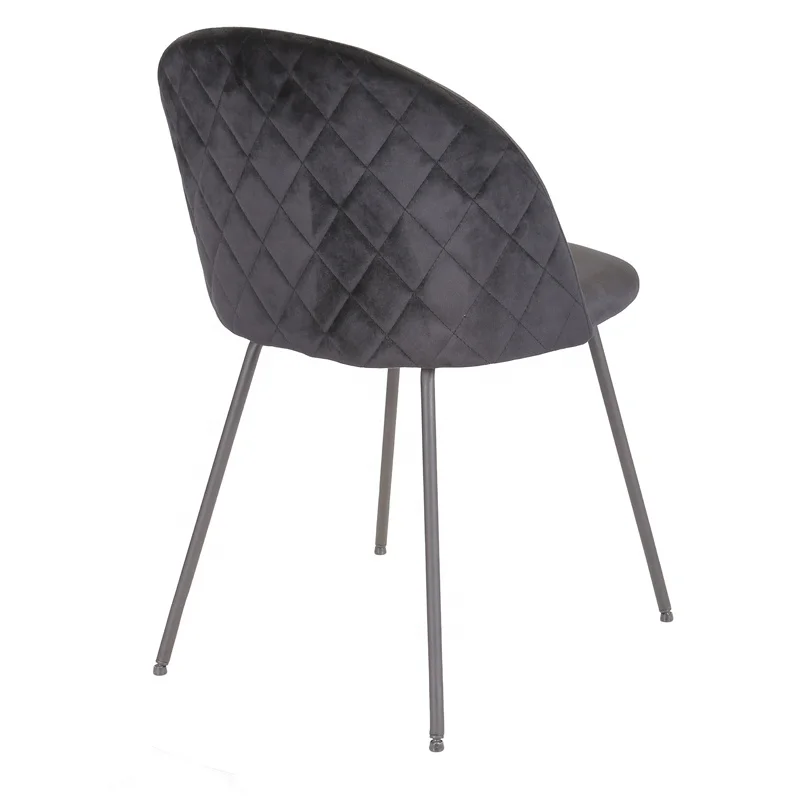 Wholesale Modern Simple Velvet outdoor Chair furniture with metal leg bench chairs