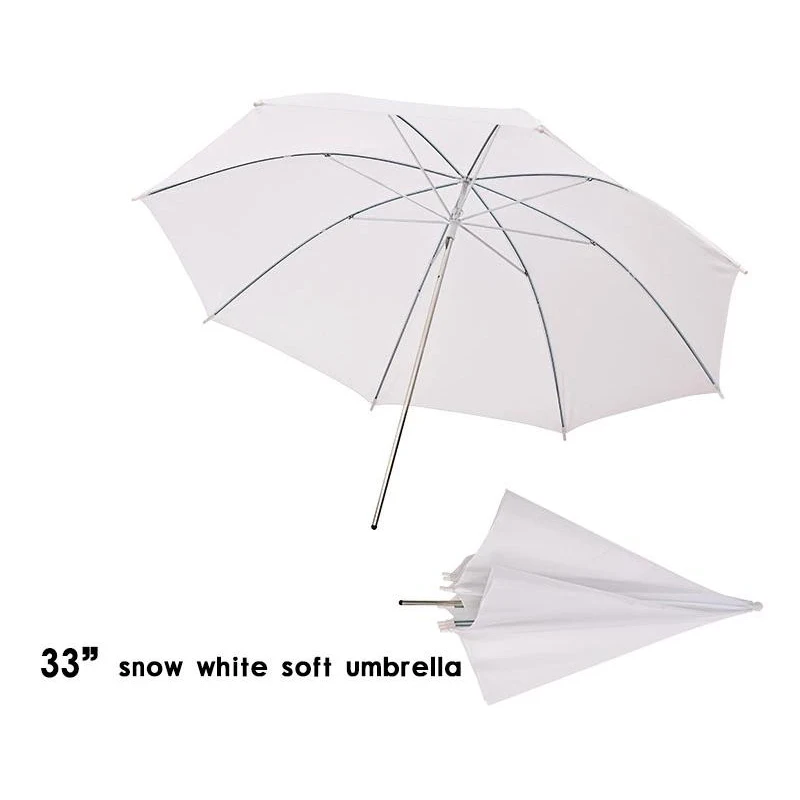 33 inch Soft Flash Light Studio Equipment Camera Photo Accessories Reflector Umbrella, Soft Light Umbrella Stand Kit