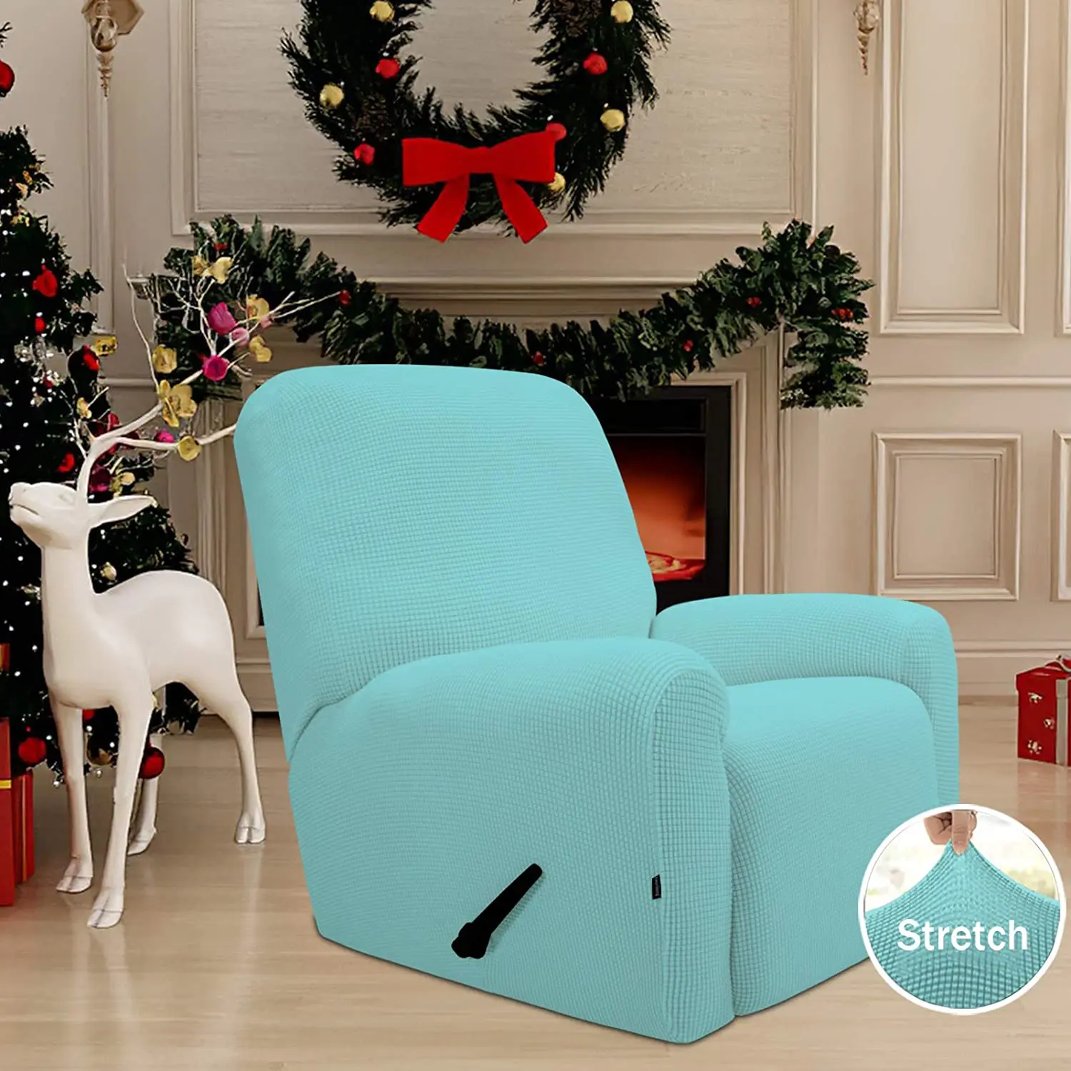 Super Stretch Spandex Jacquard Fabric Soft Sofa Slipcover Recliner Sofa Chair Covers