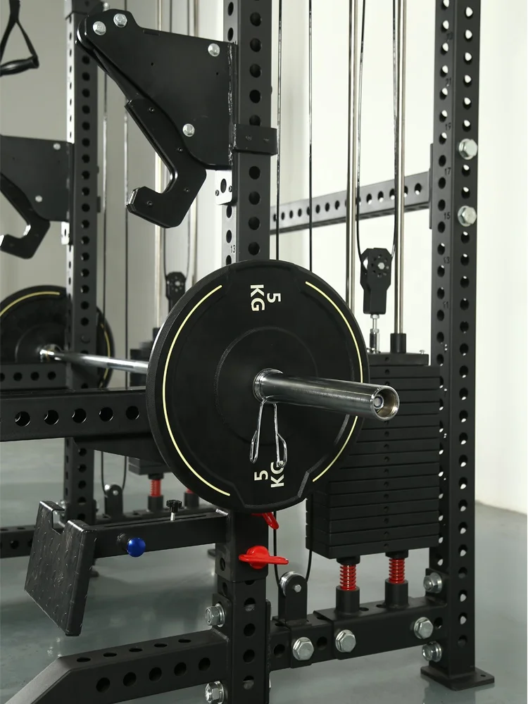 Luxury Customizable Home Workout fitness gym equipment cable crossover power squat rack machine with weight stack