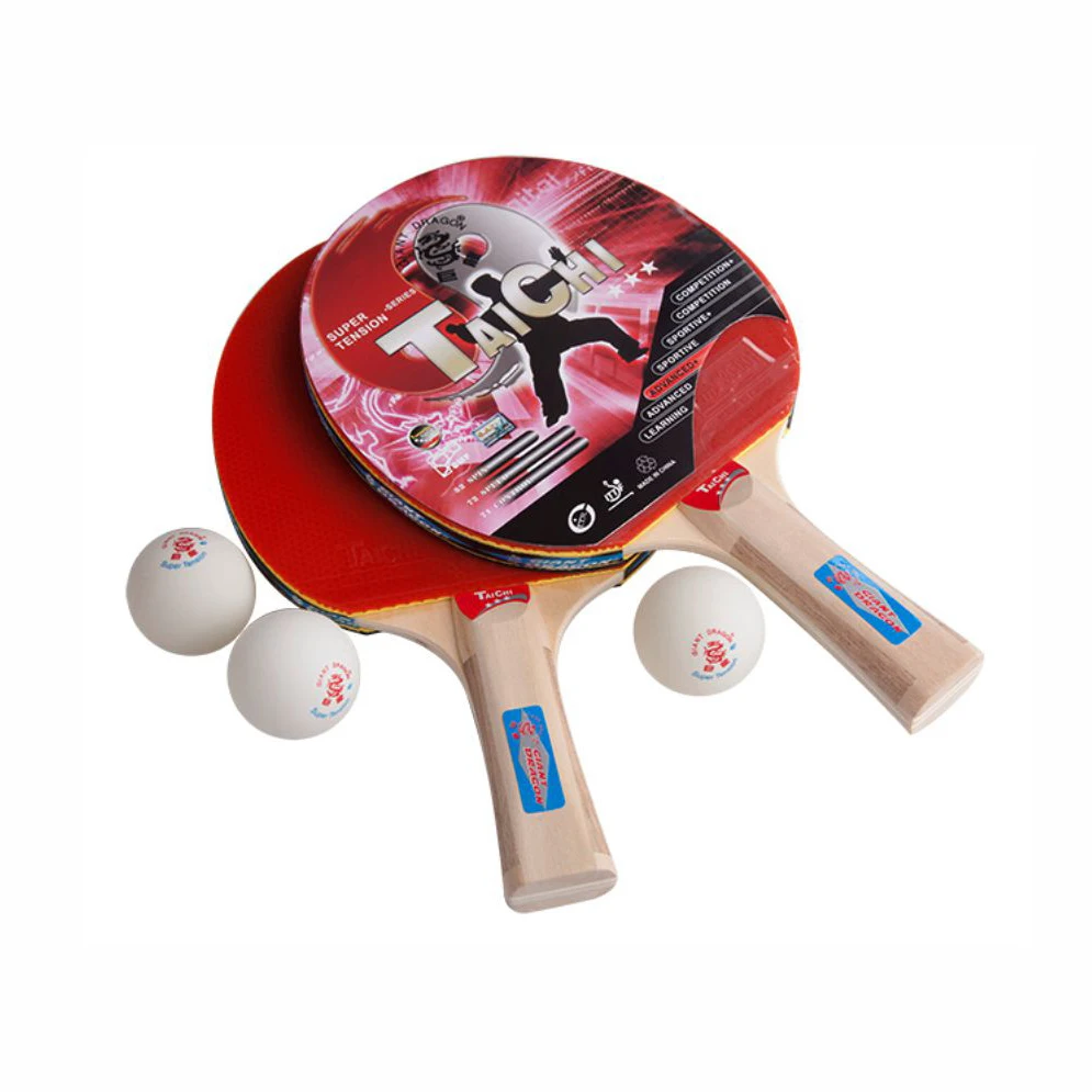 China Factory Price ITTF Table Tennis Racket Set 3 Star Training PingPong Bat