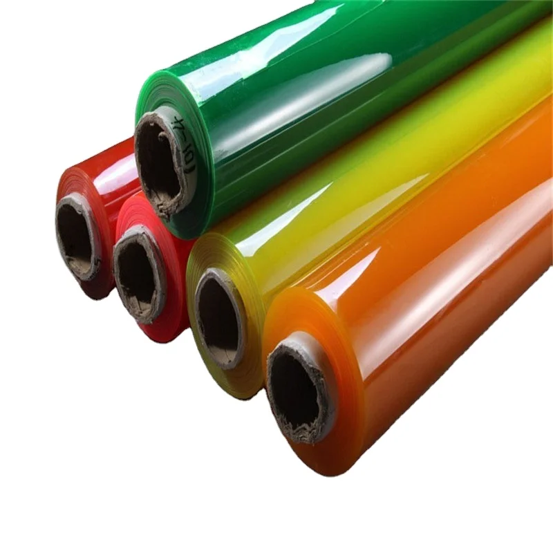 Wholesale Coloured Soft PVC Film Roll 0.05mm to 12mm Thickness High Gloss Solid Color PVC Calended Film