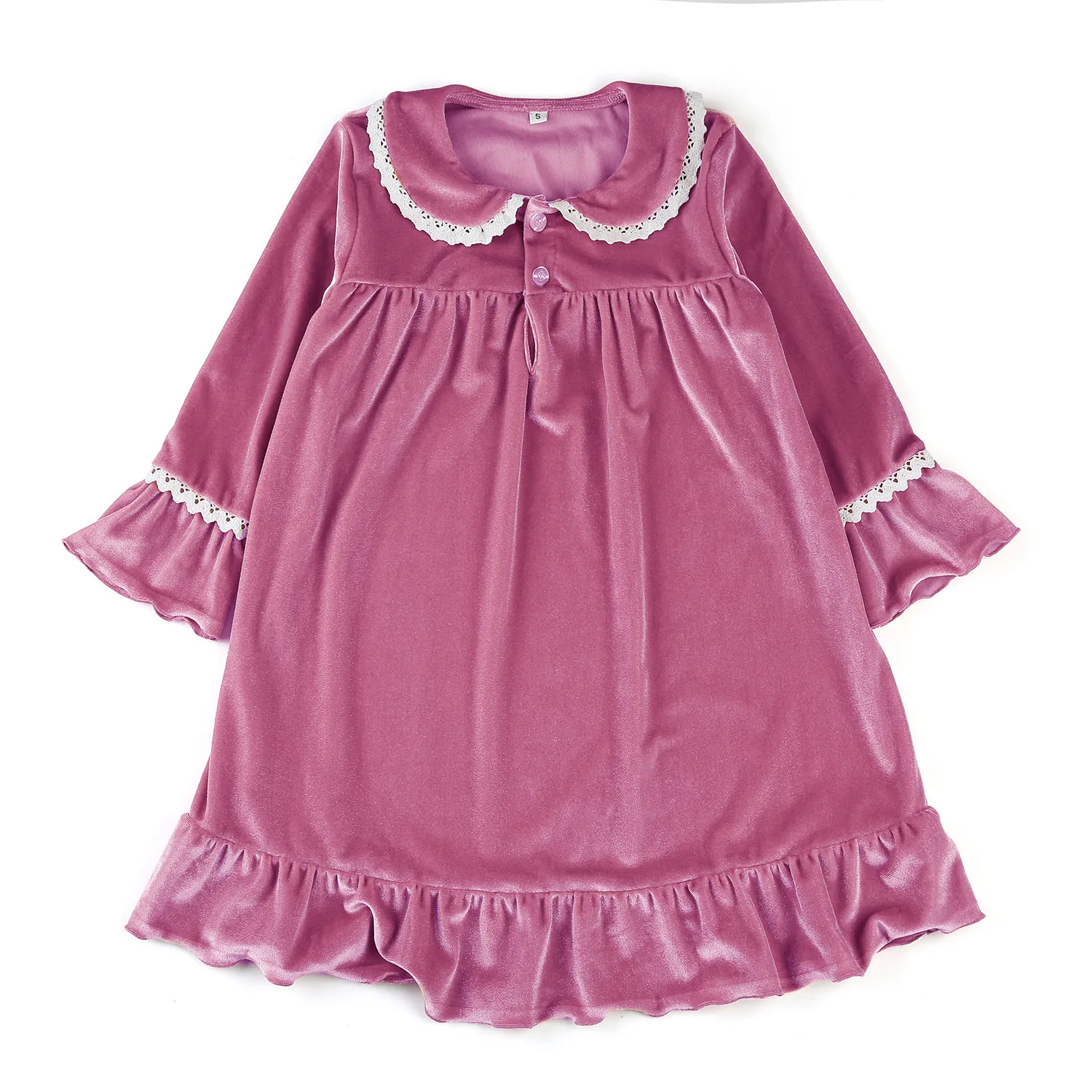 2023 New Fashion Kids Girl Khaki Color Christmas Pyjamas Nightgown Set Winter Sibling Matching Cute Soft Velvet Pajamas