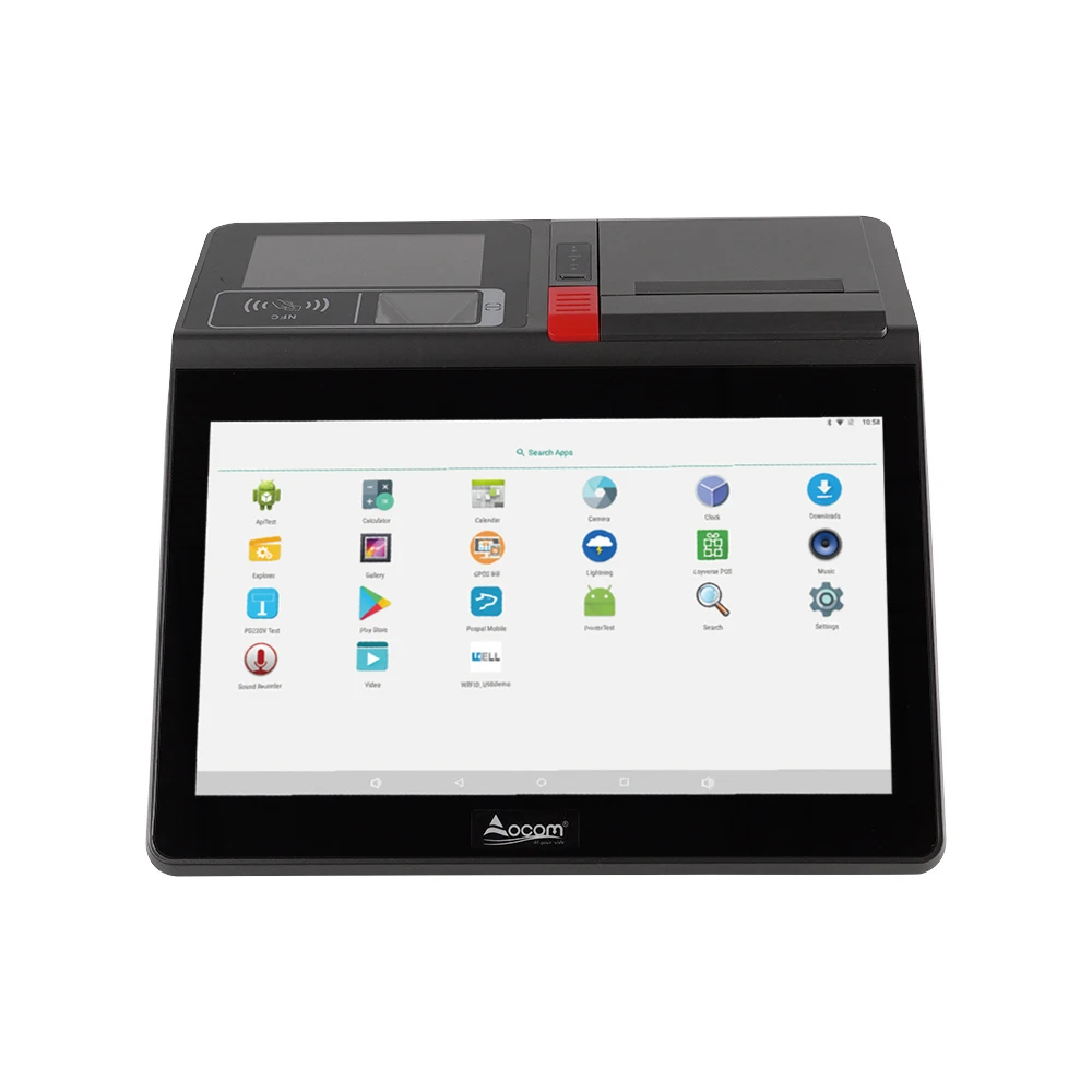 11.6 inch tablet pos android windows all in one touch screen pos system with printer