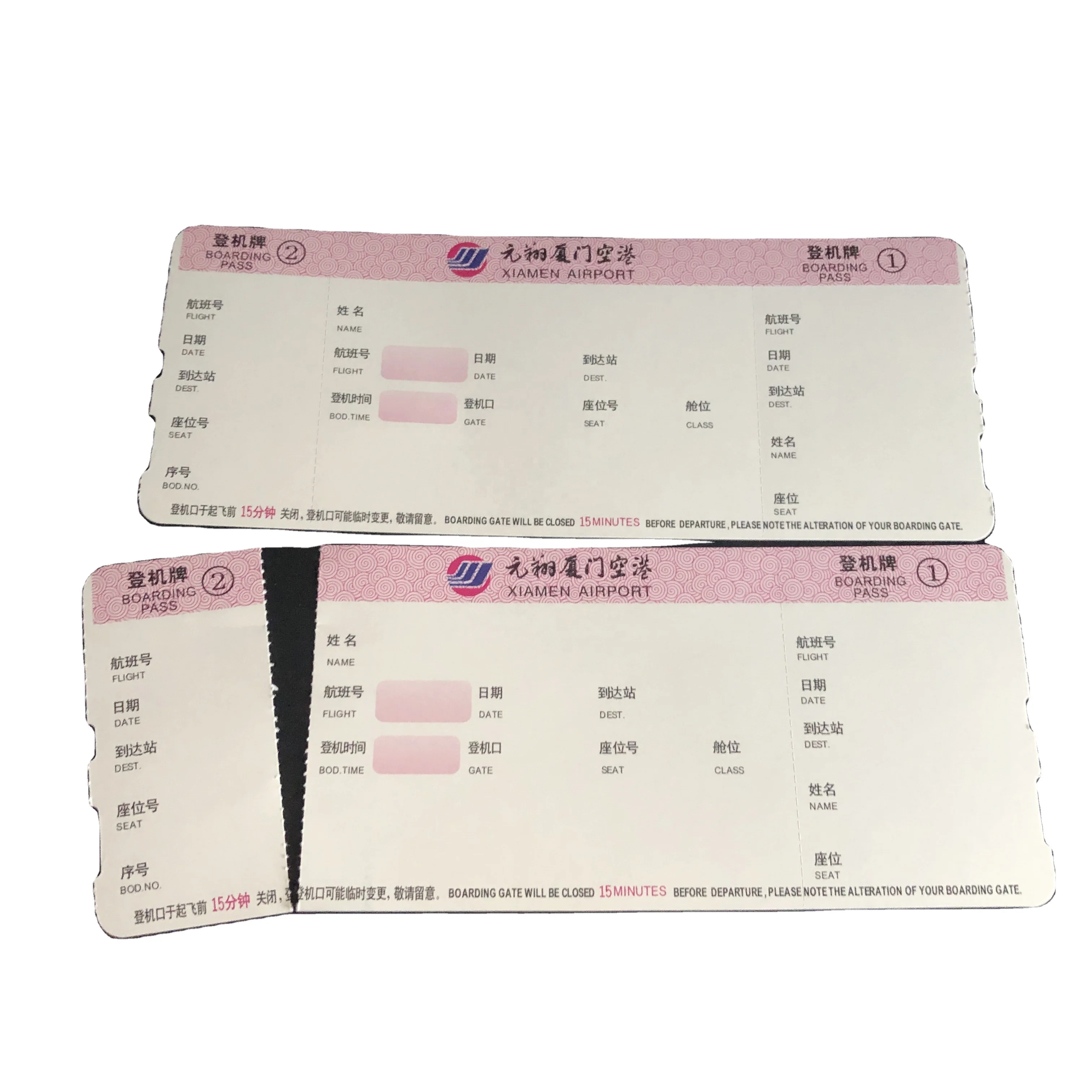 booking  cheap  flight ticket airline thermal paper boarding pass air craft tickets