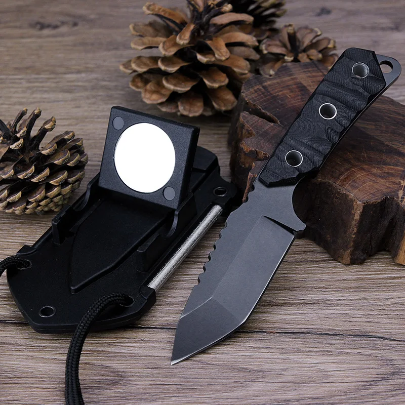 Top Seller 2022 High Quality Outdoor EDC Fixed Blade Tactical Knives Survival Camping Folding Knife With Protect Sheath
