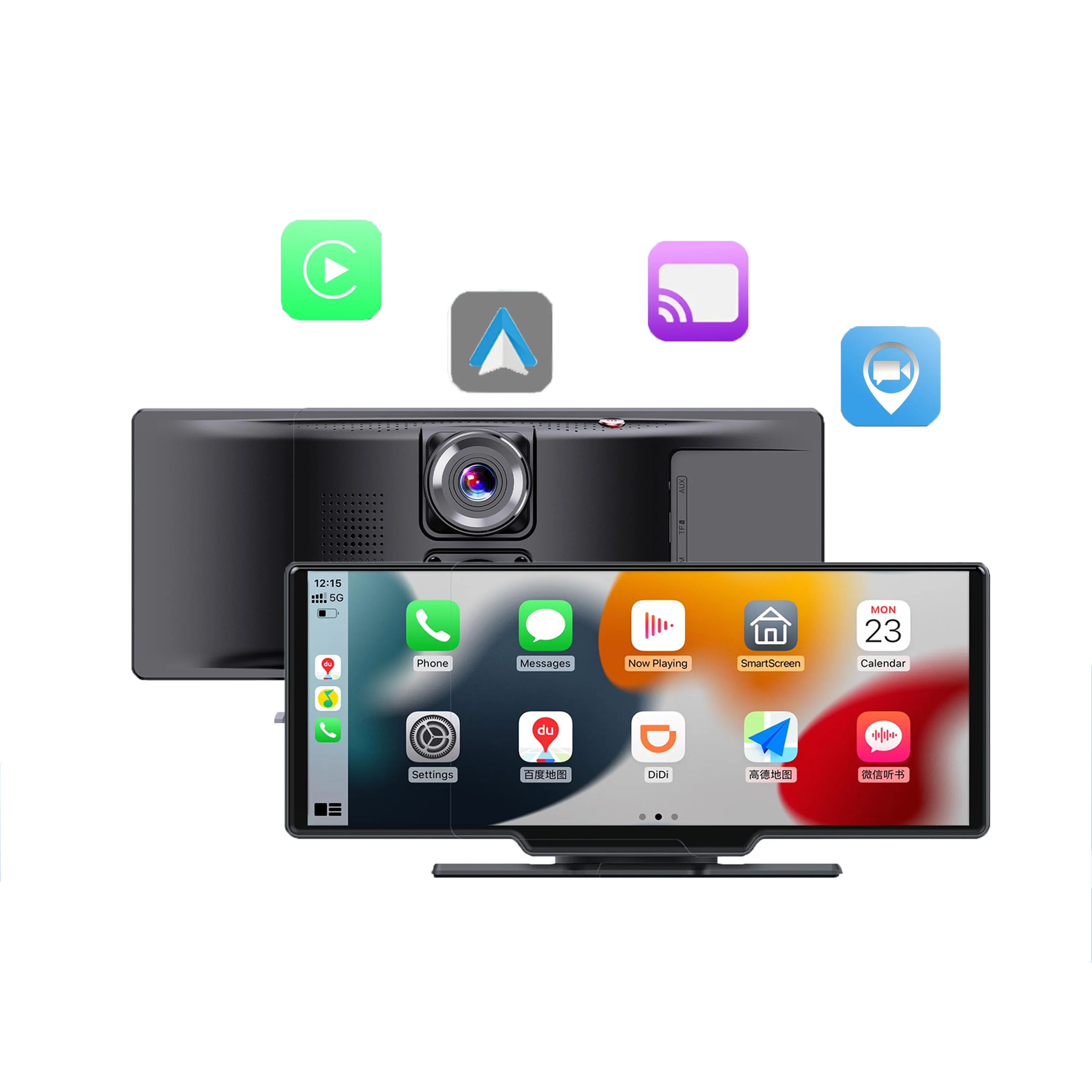 10.26 inch  Dual BT Stereo Android auto Car Radio Wireless Carplay Car Play Dashcam DVD Audio System mp5 player for car