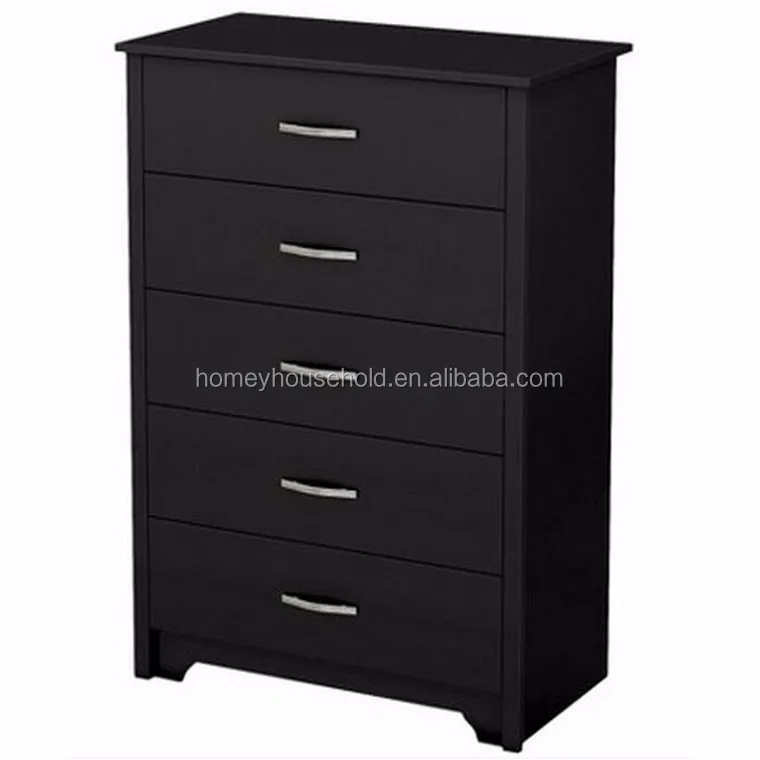 
Living Room Furniture Wooden Black 5 Drawers Dressers/ Chest of Drawer 