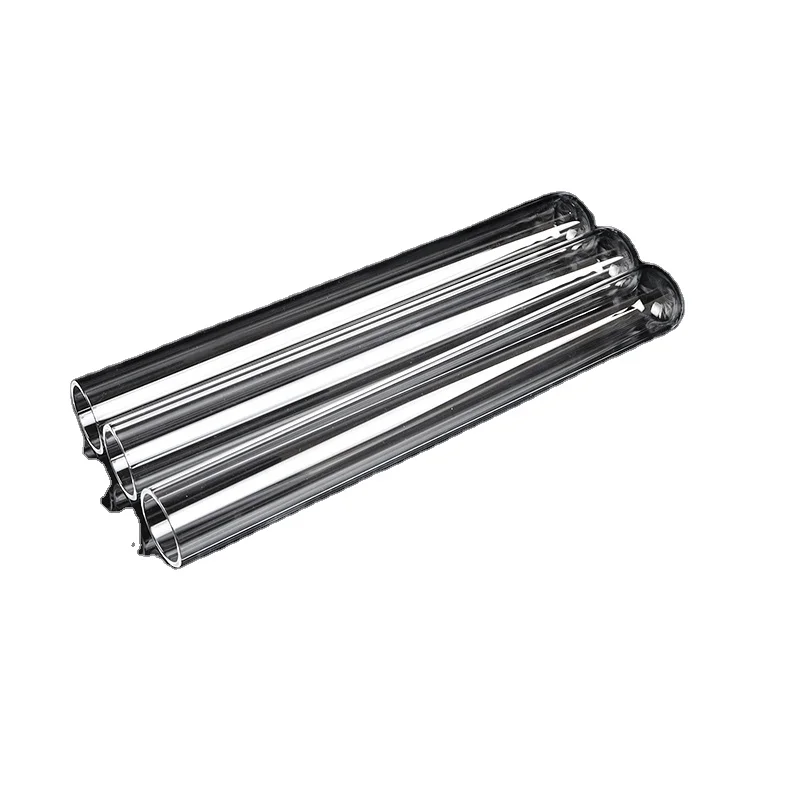High temperature and high pressure resistance transparent round quartz glass tube
