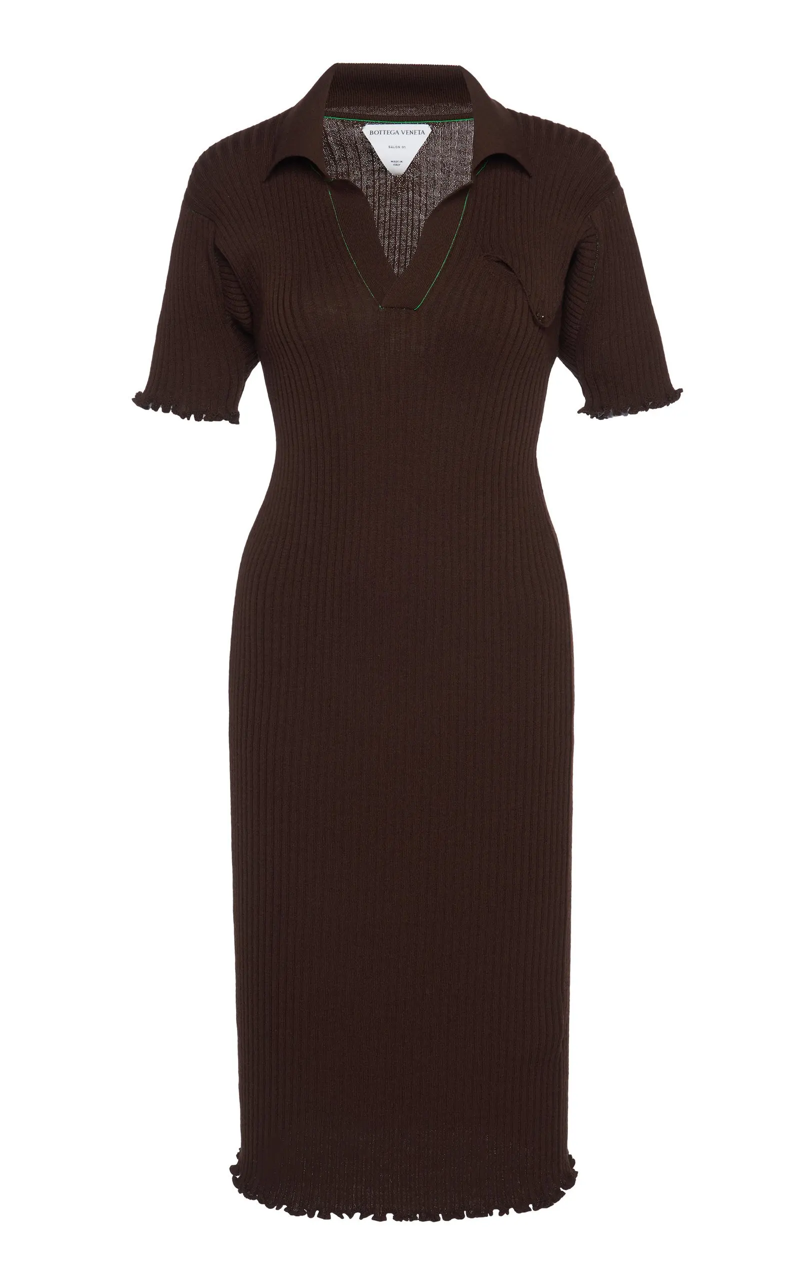 Rib Knit Wool Mid Length Polo Dress Simple Knit Skirt Skinny Ladies Casual Skirt Sweater Dress Ladies Short Sexy Midi Summer