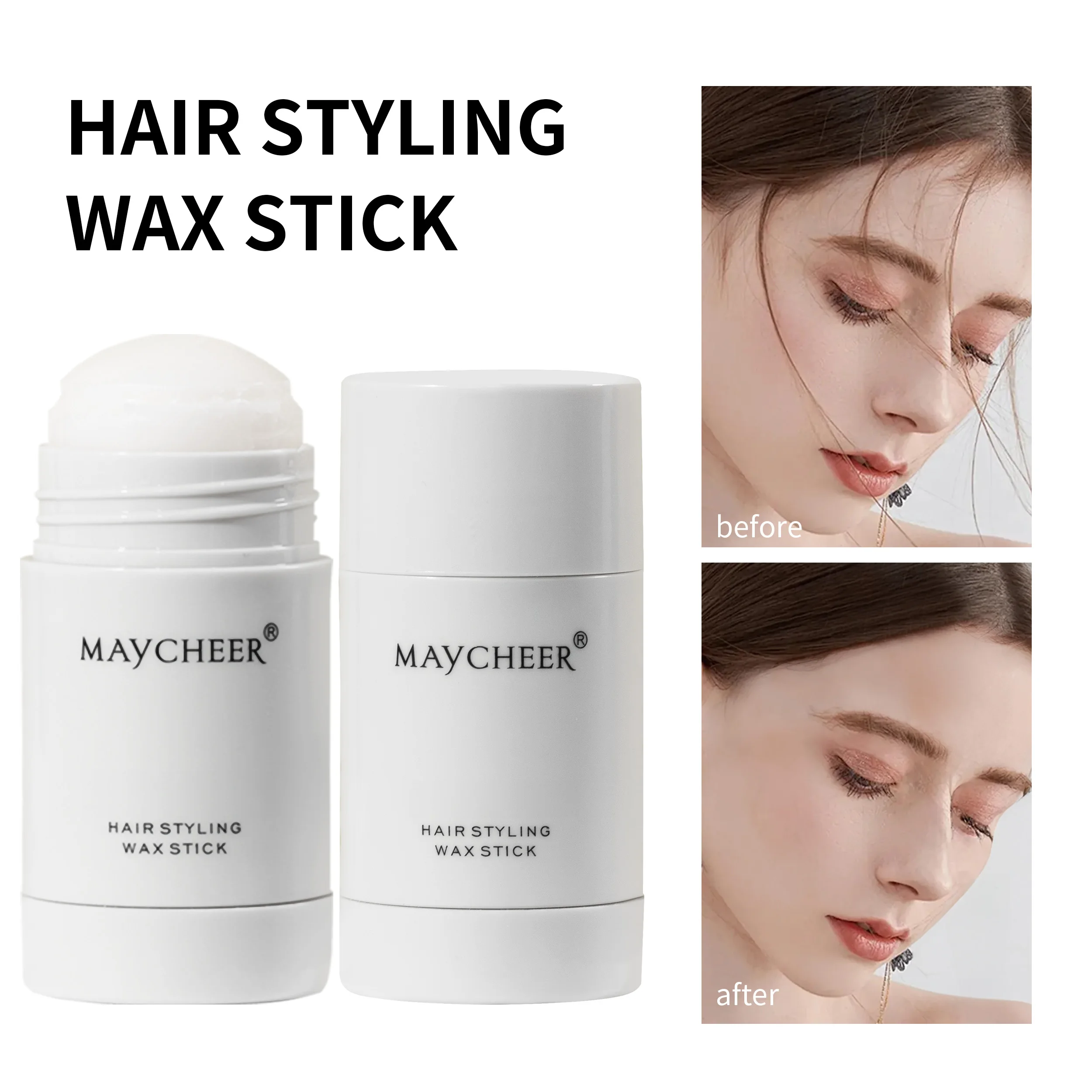 MAYCHEER Hot Private Label Wax Stick For Wigs Seal Wax Sticks Oil Lasting Styling Hair Edge Control Hair Wax Styling