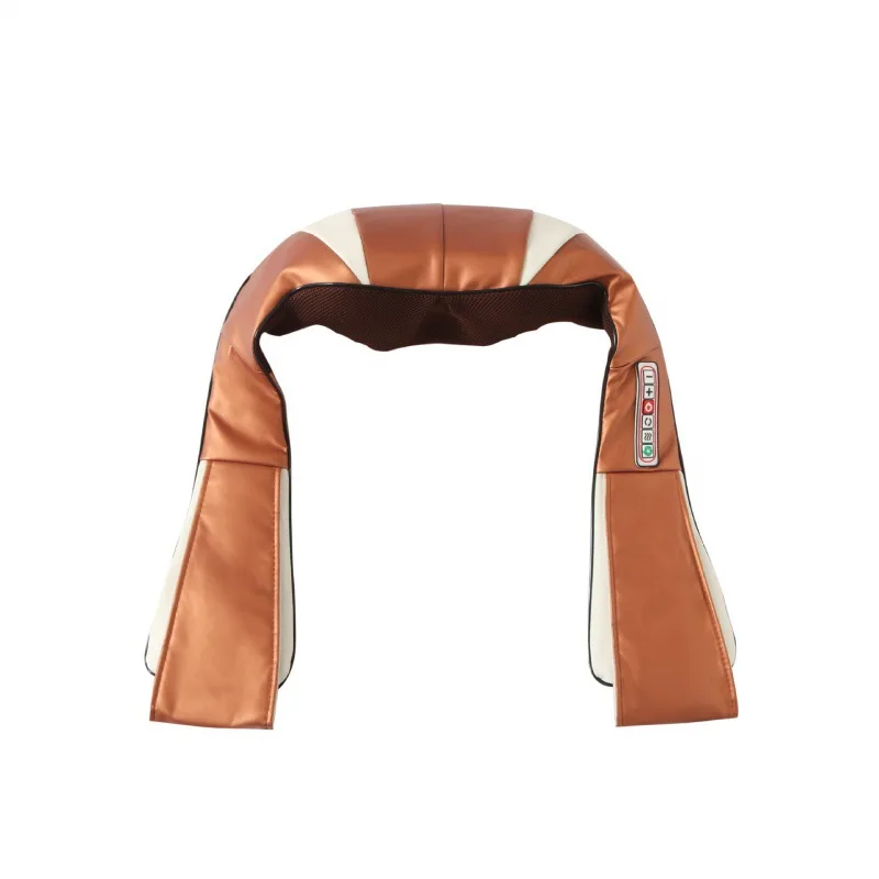 Neck and shoulder kneading and heating with car adapter electric plug massage belt