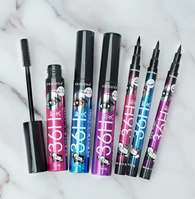 YANQINA Wholesale Waterproof 2 In 1 Liquid Private Label Clean Eyelash Lash Glue Metal Lashglue Pen Adhesive Eyeliner