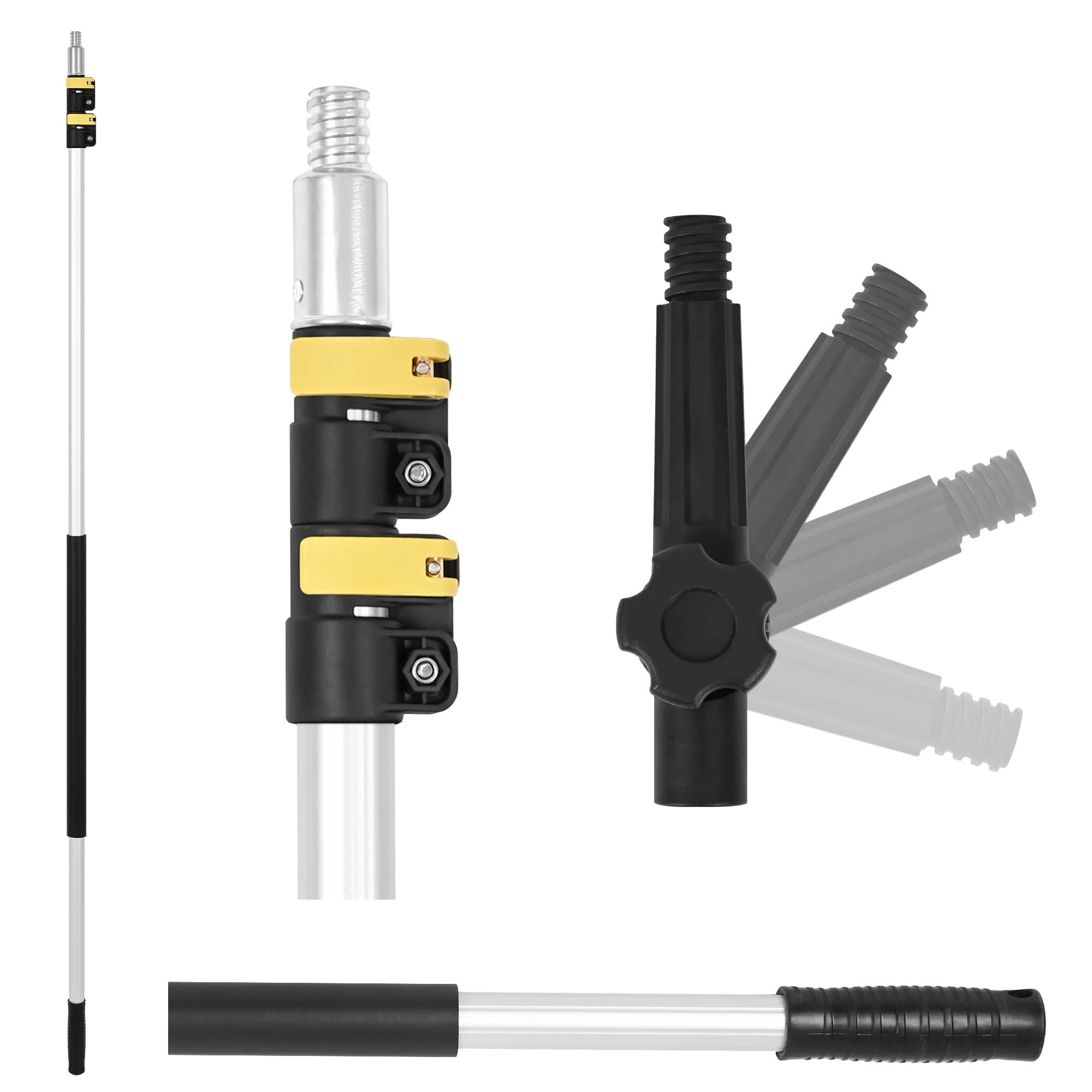 Eco-Friendly Flip Cam Locking Window Cleaning Telescopic Stick paint roller extension pole