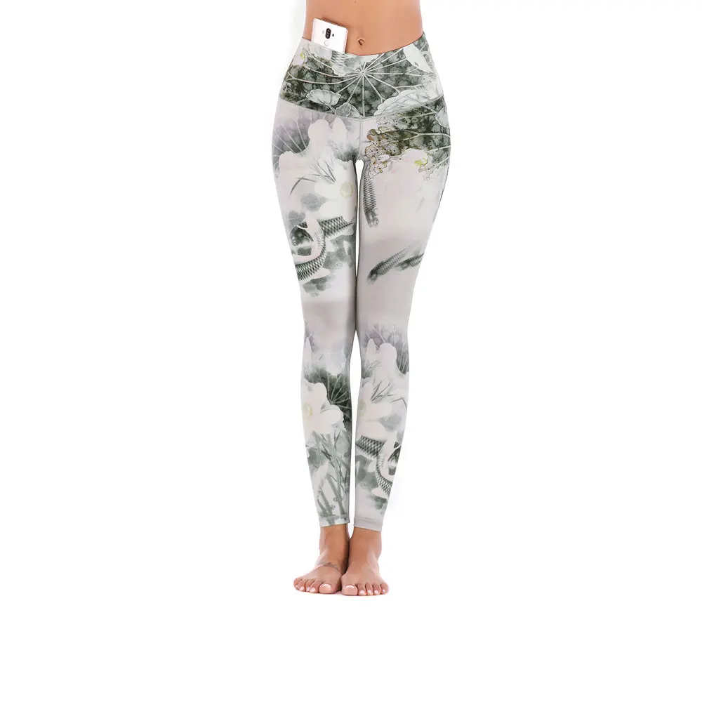 Womens Yoga Pants Plus Size Sports Fitness Custom Active Wear Gym Leggings High Waisted Workout Yoga Leggings With Pockets