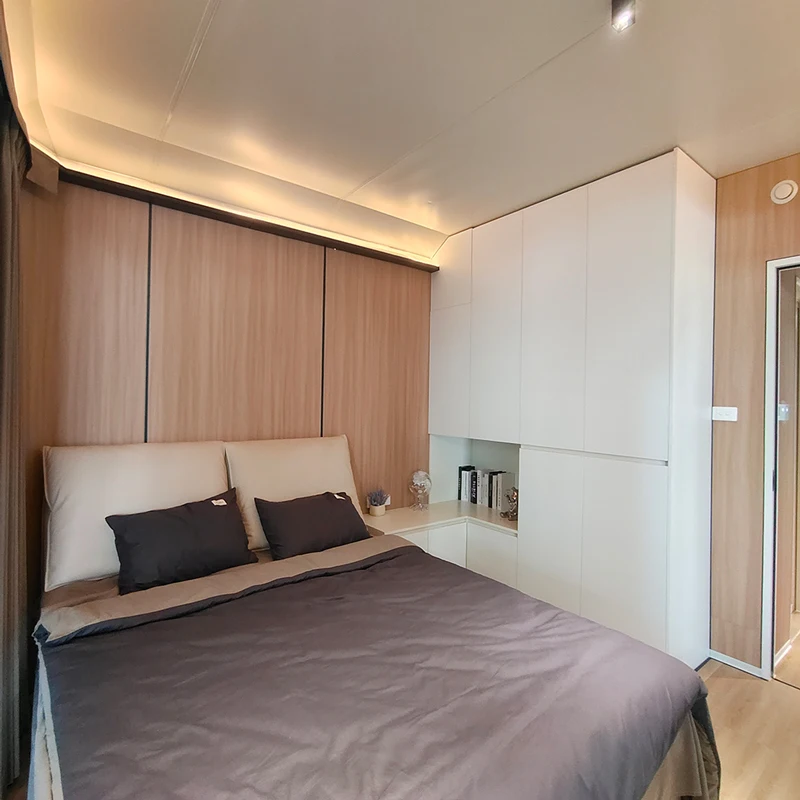 Detachable Container Coffee Shop 40FT Prefabricated Container Homes aluminum veneer Container House