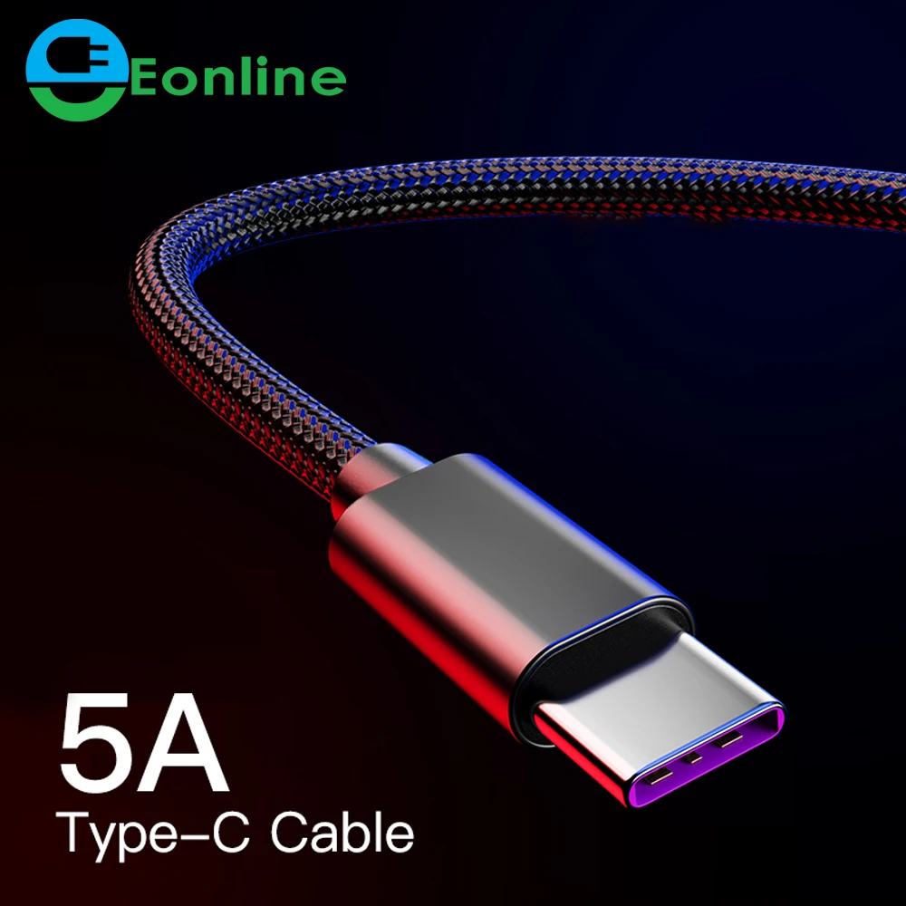 Зарядный кабель USB Type-C 5 А для Samsung Galaxy LG Pixel Huawei