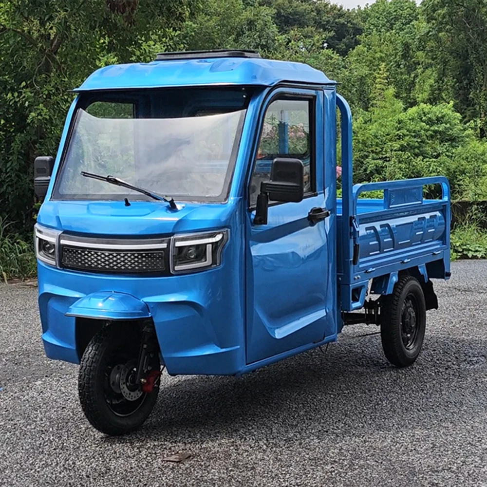New Bajaj Semi Close Electric Tricycle Tuk Tuk Trike for Cargo Delivery EEC COC Tricycles Electric