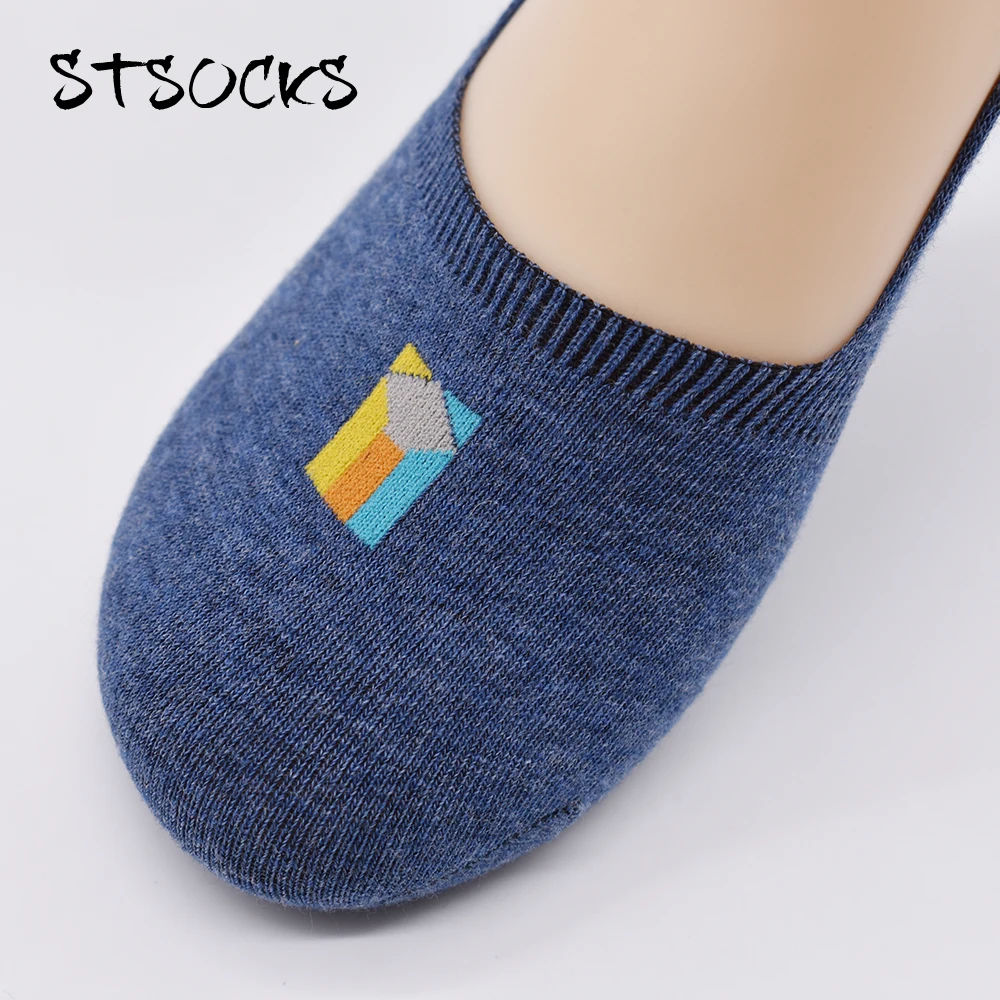 
In Stock Wholesale Manufactures Portable Breathable Customized Logo Business No Show Man Dress Socks 