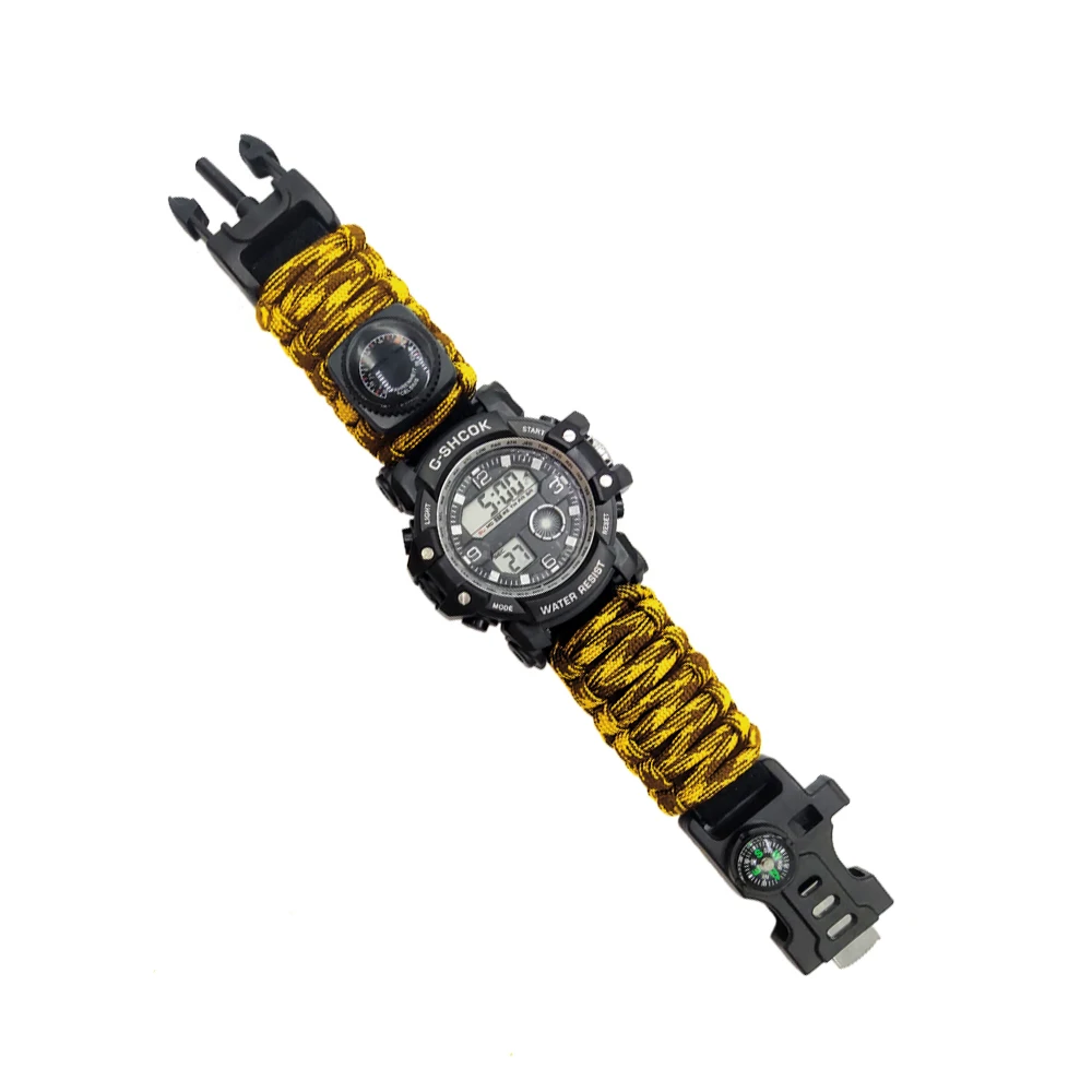 2023, новый модный многофункциональный пожарный стартер, компас, перезаряжаемый, для выживания, наружные аварийные часы