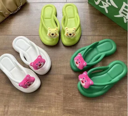 Fashion EVA cloud soft summer beach  outdoor women flip-flops slippers with bow