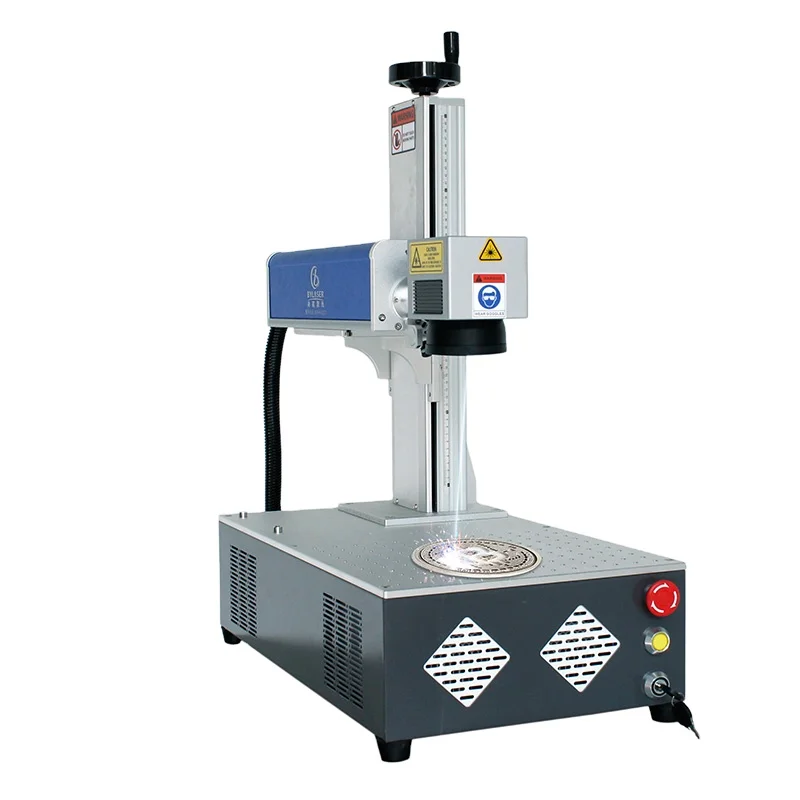 BYLASER 30 50 60 80 watt mopa fiber laser marking machine for pet tag name plate metal credit id card