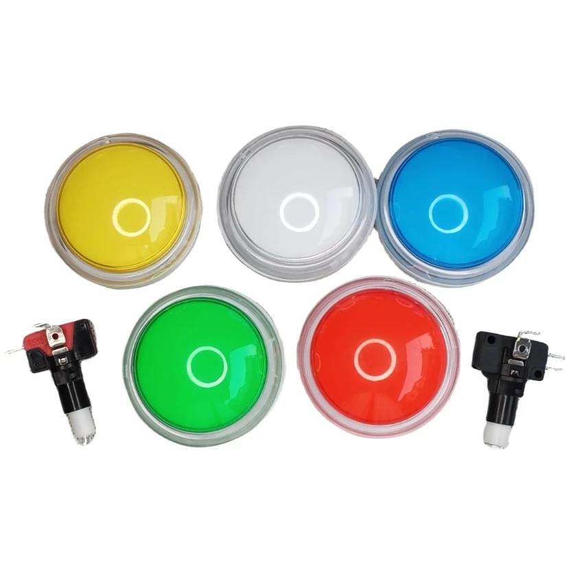 wholesale cheap snap button 63mm Arcade button game Machine spare parts high quality accessory LED colorful push button
