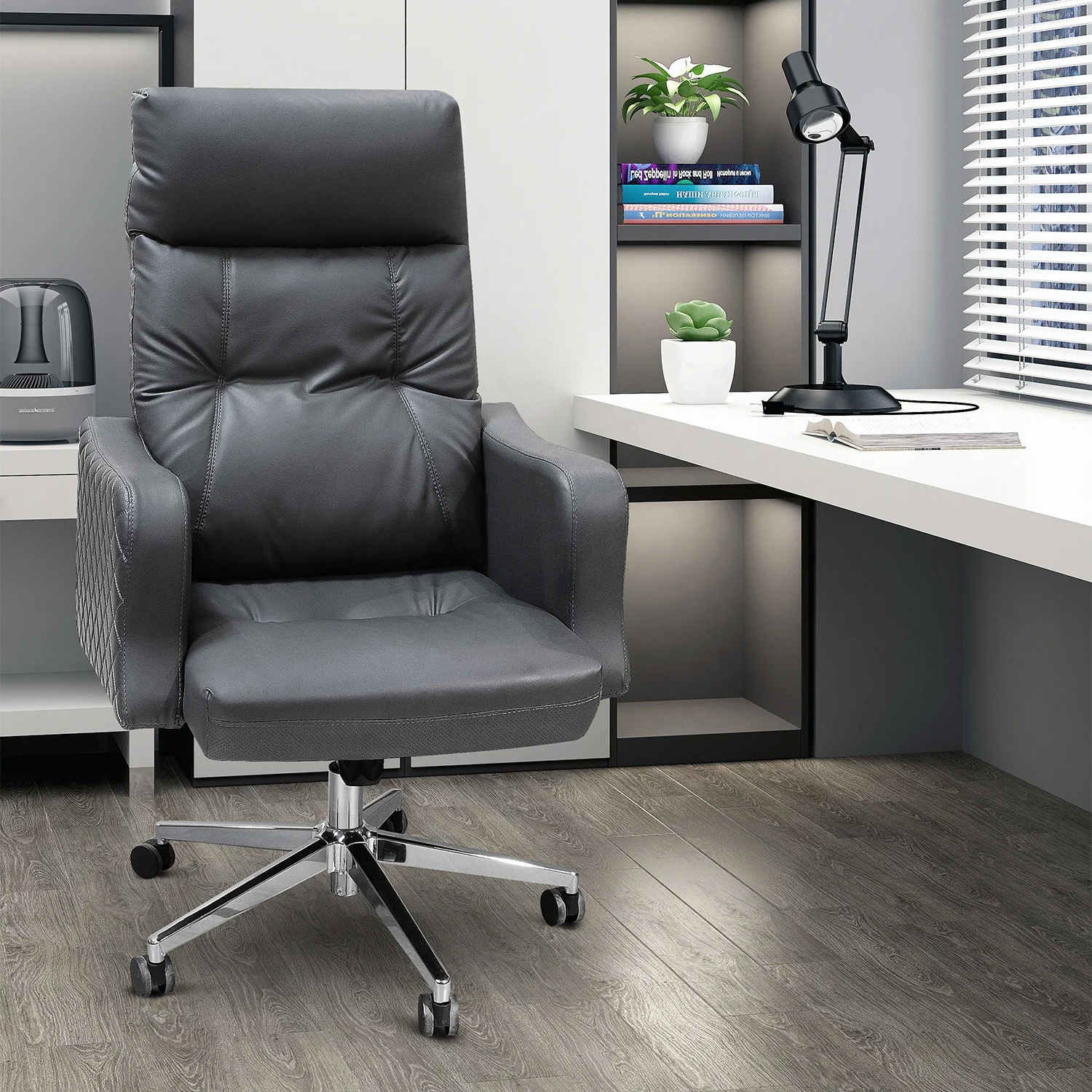 Folding Design PU Leather Director Office Chair High Back Boss Chairman Executive Office Chair Leather