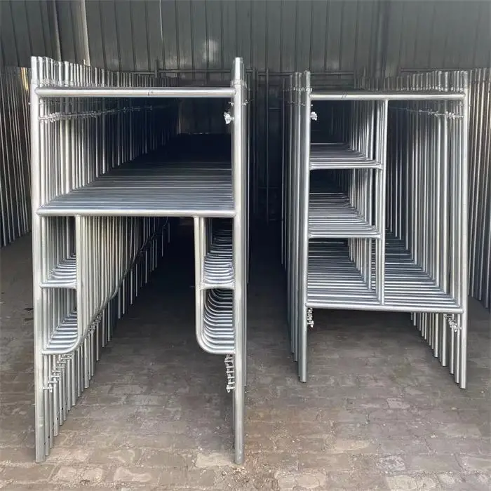 Easy Adjustable Mobile H Frame Scaffold Hot Dipped Galvanized Ringlock Scaffolding frame step ladder