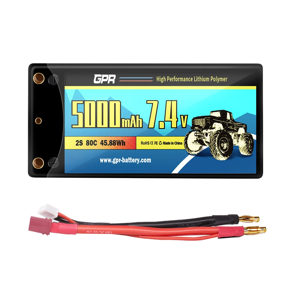 OEM 5000mAh 2S 80C lipo battery with JST-XHR connector