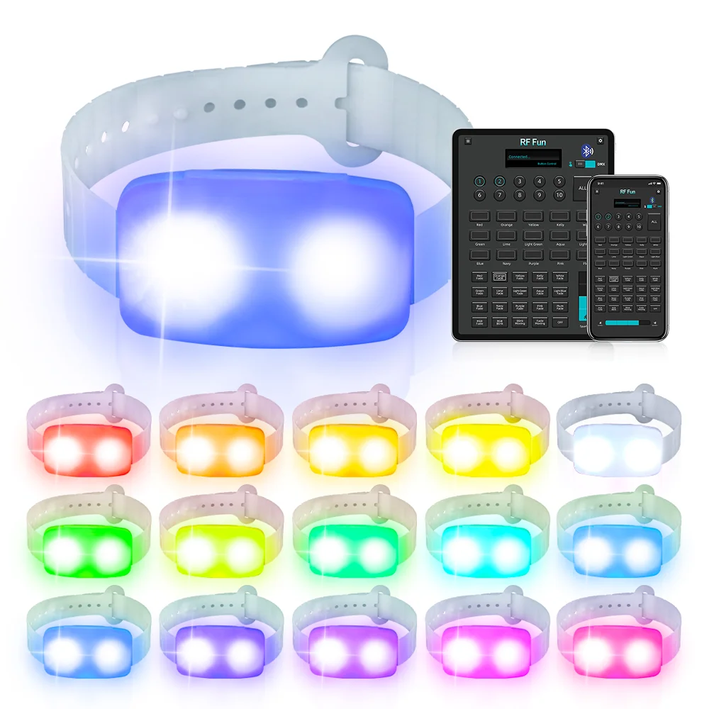 Светодиодные браслеты Xylobands с управлением приложениями Пользовательский логотип для вечеринок светодиодные Pulsera свадеб Quinceaneras