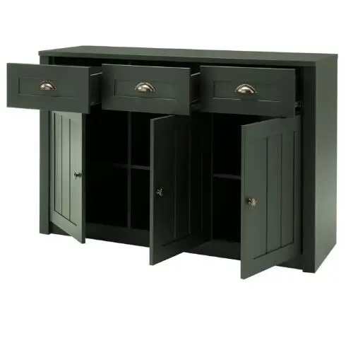 Freestanding Wooden Wardrobe with 1 Hanging Rod and 2 Drawers Small Clothes Storage Organizer Closet for Bedroom