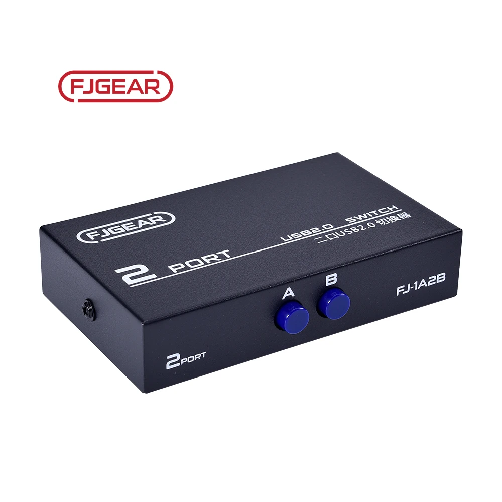 fjgear Best selling and factory price usb touch control sharing for scanner printer 2 port usb printer sharing switch