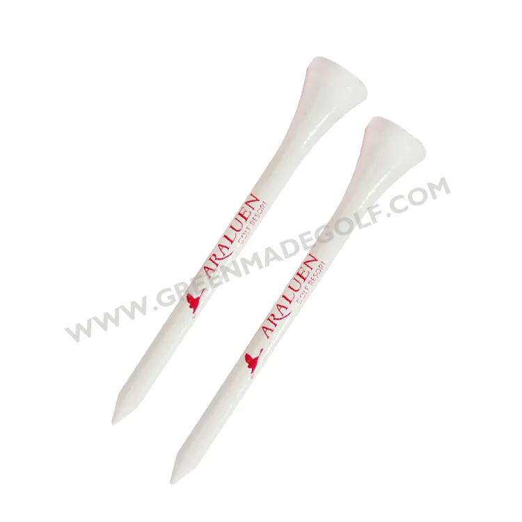 Bulk mini middle long size golf tees 2 stripes circle golf tees wood bamboo material endurable cheap bulk packing golf accessory