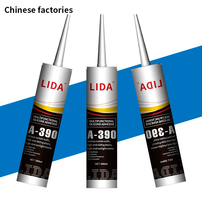 High-grade door and window bright black special rubber structure sealing waterproof quick-drying neutral silicone glue