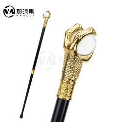 Golden Dragon Claw Grasp Glass Ball Walking Cane Fashion Decorative Walking Stick Gentleman Elegant Cosplay Knob Crosier 93cm