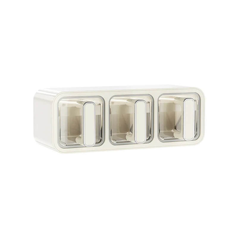 Seasoning Box Wall-mounted Household Kitchen Salt Monosodium Glutamate Seasoning Tank Spice Storage Box Combination Set