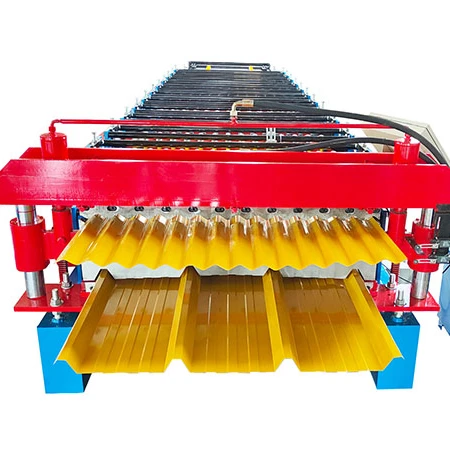 Low price Corrugated and Trapezoidal Roof Sheet Double Layer Roll Forming Machine for chile