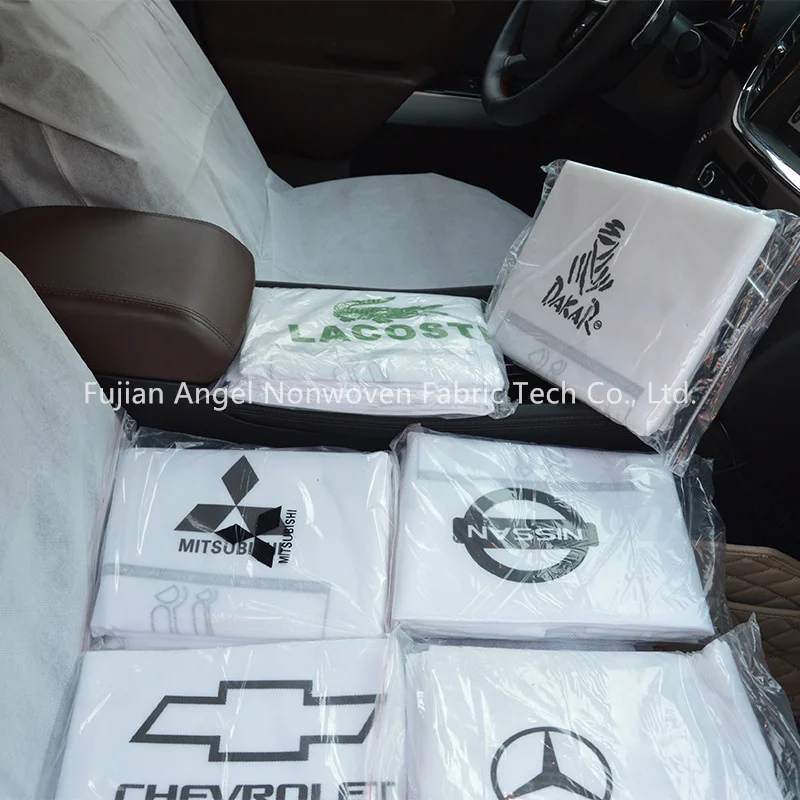 Wholesale Supplier Customized Logo Disposable Nonwoven Car Seat Covers Car Protective Cover Disposable Car Cover