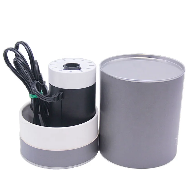 Custom Printed Biodegradable Cardboard Tube Round Electronic Product Box Cylindrical Tube Paper Jar With Metal Bottom